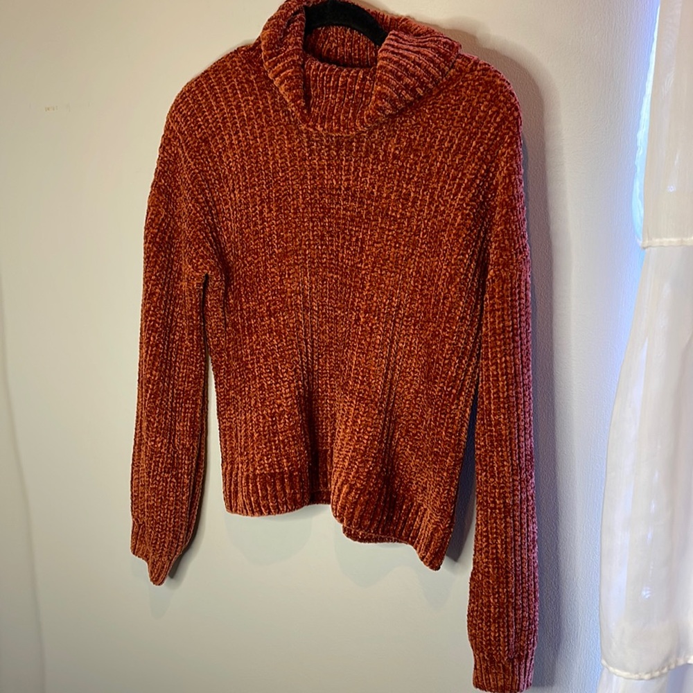 Pink Rose Turtleneck Sweater
